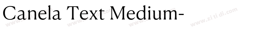 Canela Text Medium字体转换